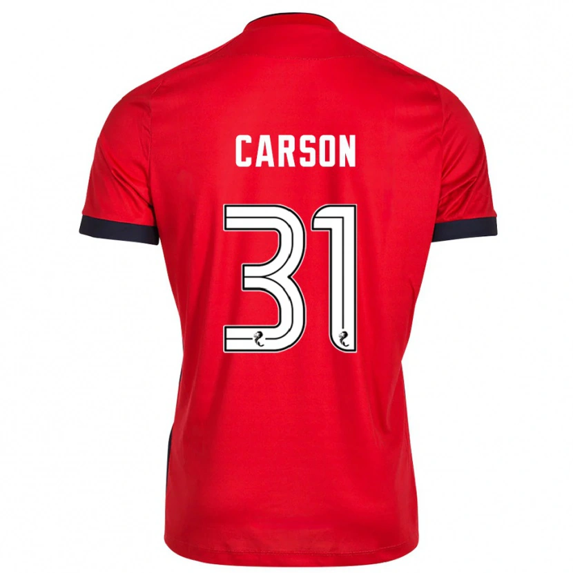 Danxen Uomo Trevor Carson #31 Maglia Gara Portiere Bianco Rosso 2025/26 Maglietta