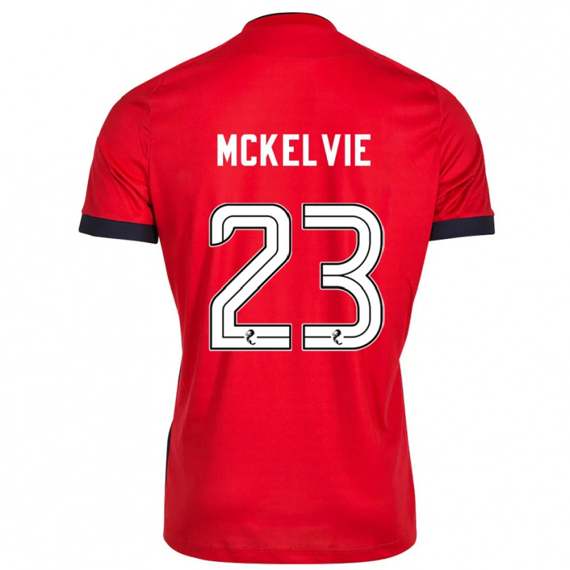 Danxen Uomo Lewis McKelvie #23 Maglia Gara Portiere Bianco Rosso 2025/26 Maglietta