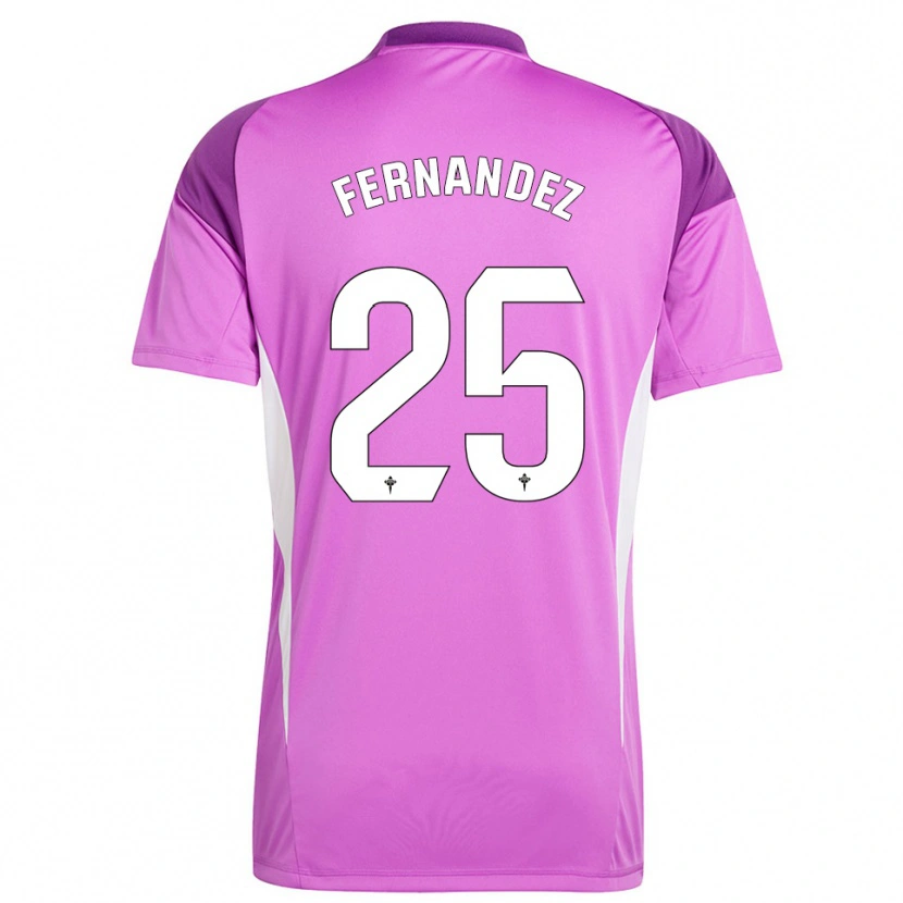 Danxen Uomo César Fernández #25 Maglia Gara Portiere Bianco Viola 2025/26 Maglietta