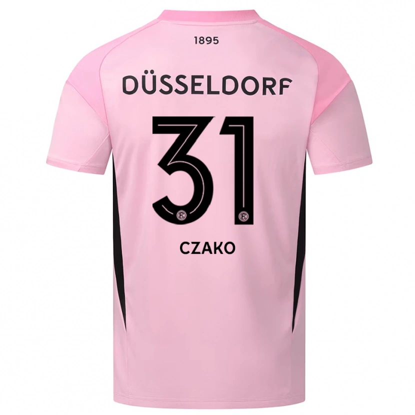 Danxen Uomo Milán Czakó #31 Maglia Gara Portiere Rosa Nero 2025/26 Maglietta