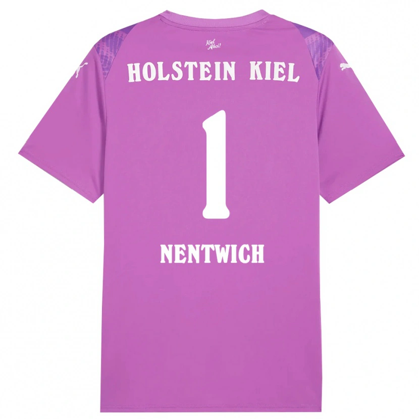 Danxen Uomo Emma Nentwich #1 Maglia Gara Portiere Bianco Viola 2025/26 Maglietta