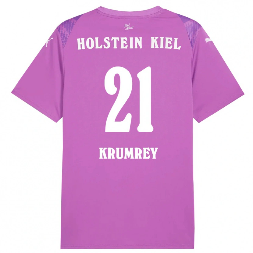 Danxen Uomo Jonas Krumrey #21 Maglia Gara Portiere Bianco Viola 2025/26 Maglietta
