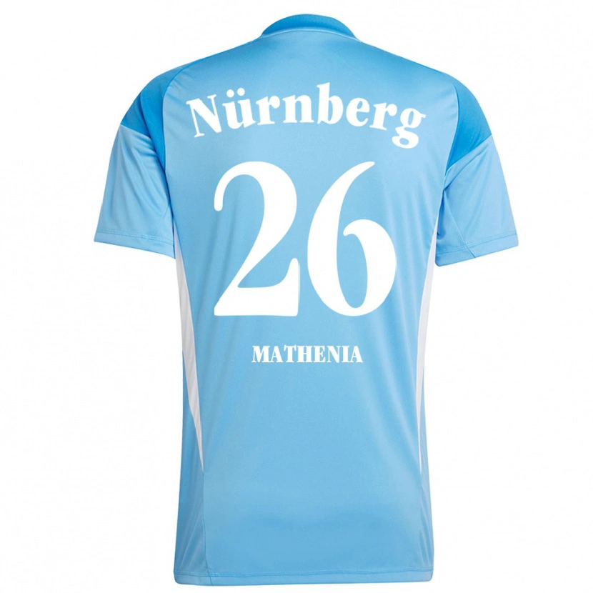 Danxen Uomo Christian Mathenia #26 Maglia Gara Portiere Azzurro Bianco 2025/26 Maglietta