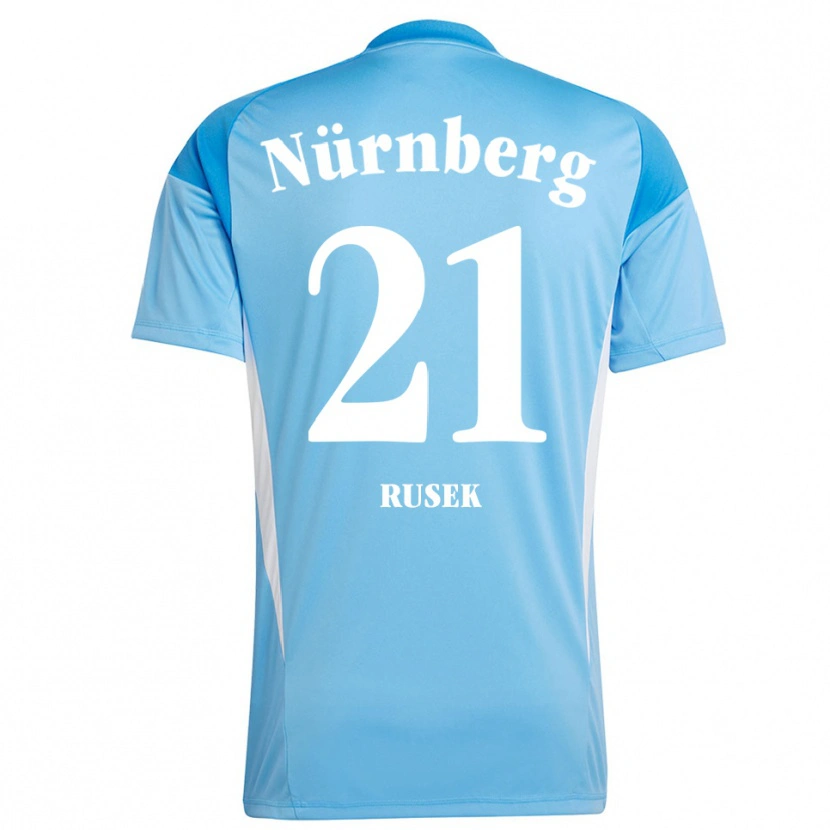 Danxen Uomo Larissa Rusek #21 Maglia Gara Portiere Azzurro Bianco 2025/26 Maglietta