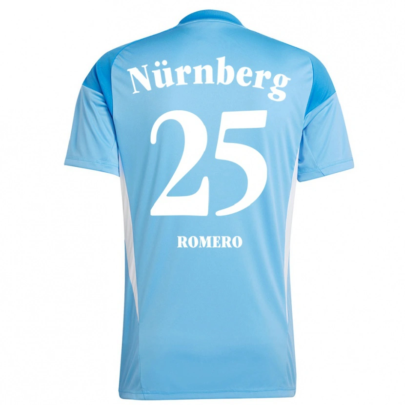 Danxen Uomo Lourdes Romero #25 Maglia Gara Portiere Azzurro Bianco 2025/26 Maglietta