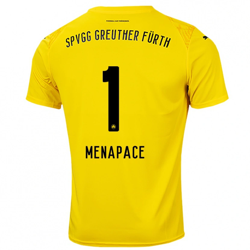 Danxen Uomo Theo Menapace #1 Maglia Gara Portiere Giallo Nero 2025/26 Maglietta