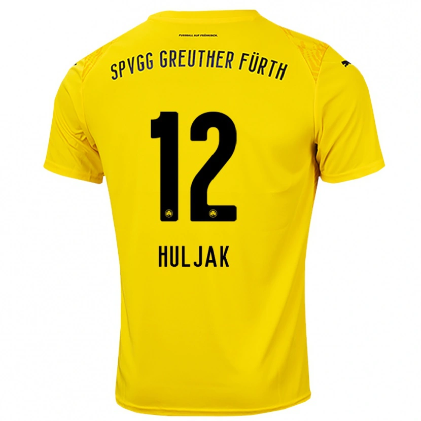 Danxen Uomo Dominik Huljak #12 Maglia Gara Portiere Giallo Nero 2025/26 Maglietta