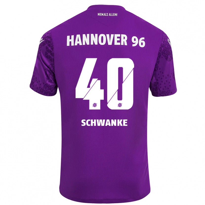Danxen Uomo Jonas Schwanke #40 Maglia Gara Portiere Bianco Viola 2025/26 Maglietta