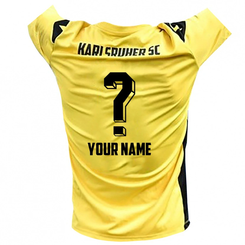 Danxen Uomo Karlsruher SC Maglia Gara Portiere Giallo Nero 2025/26 Maglietta