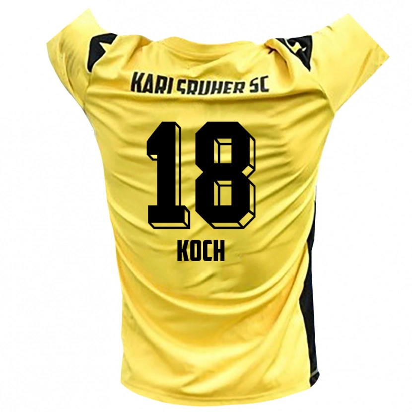 Danxen Uomo Aki Koch #18 Maglia Gara Portiere Giallo Nero 2025/26 Maglietta