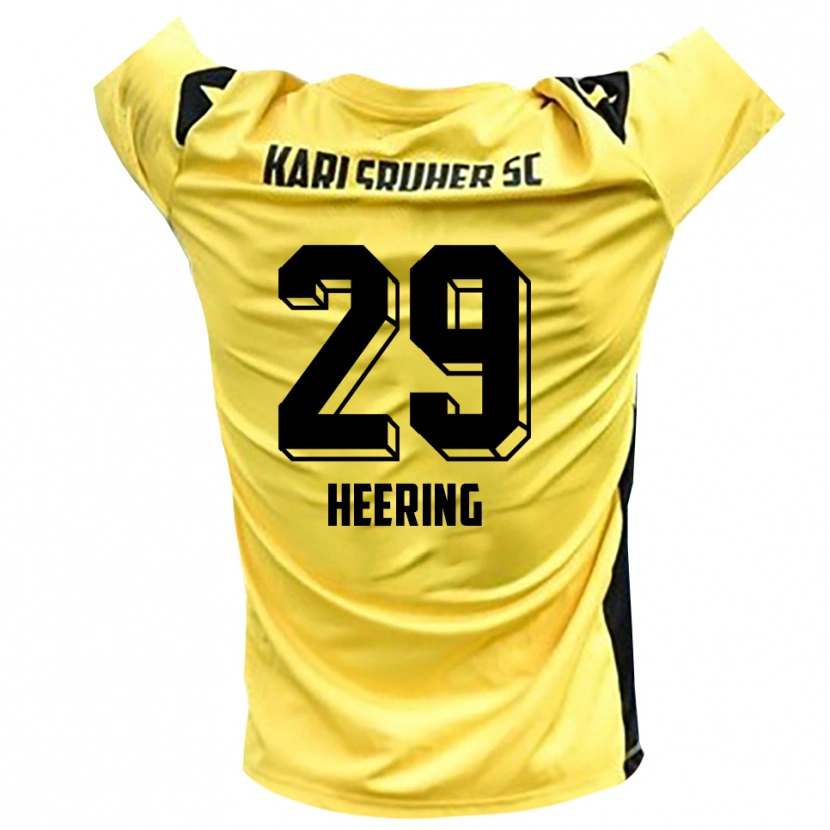 Danxen Uomo Simon Heering #29 Maglia Gara Portiere Giallo Nero 2025/26 Maglietta