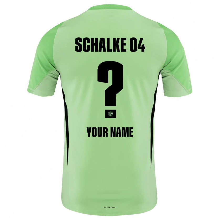 Danxen Uomo Schalke 04 Maglia Gara Portiere Verde Chiaro Nero 2025/26 Maglietta