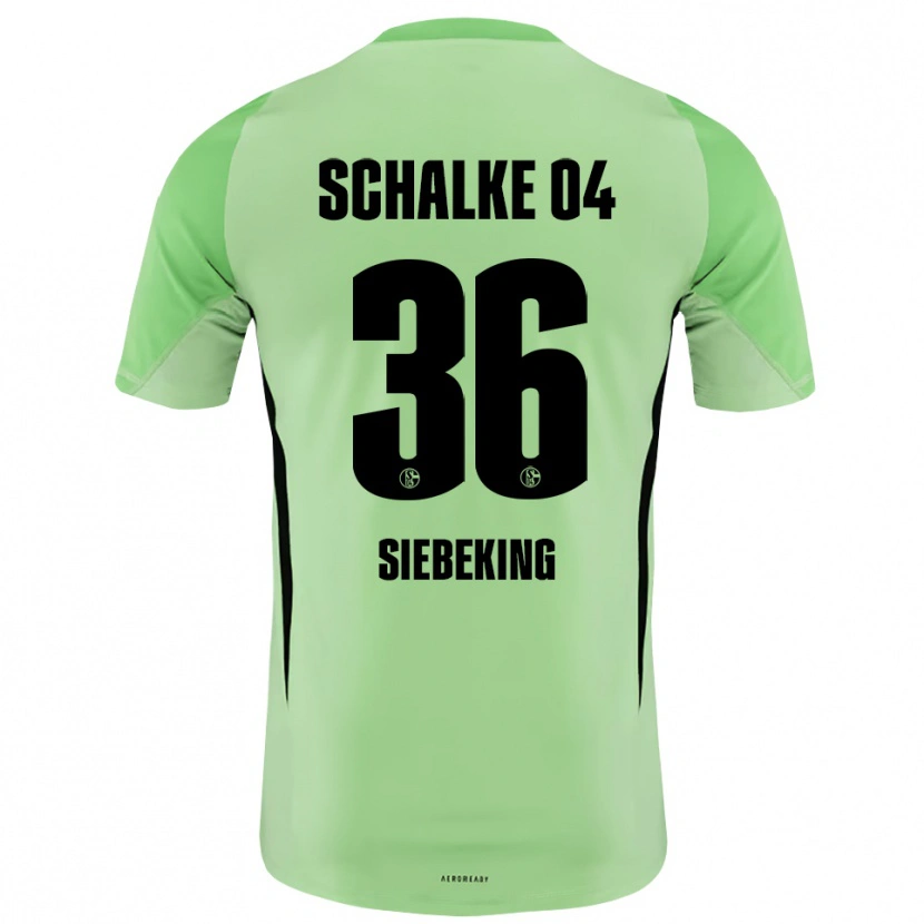 Danxen Uomo Johannes Siebeking #36 Maglia Gara Portiere Verde Chiaro Nero 2025/26 Maglietta