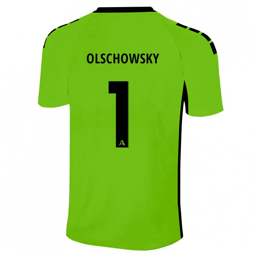 Danxen Uomo Jan Olschowsky #1 Maglia Gara Portiere Verde Erba Nero 2025/26 Maglietta