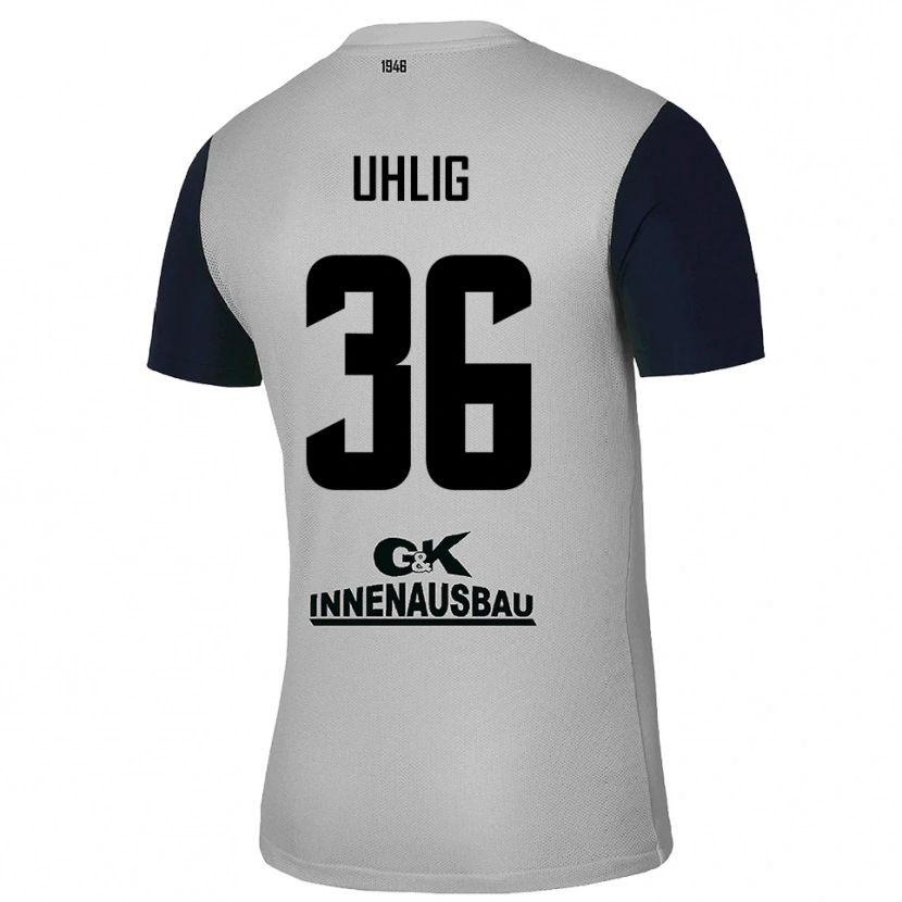 Danxen Uomo Max Uhlig #36 Maglia Gara Portiere Grigio Nero 2025/26 Maglietta