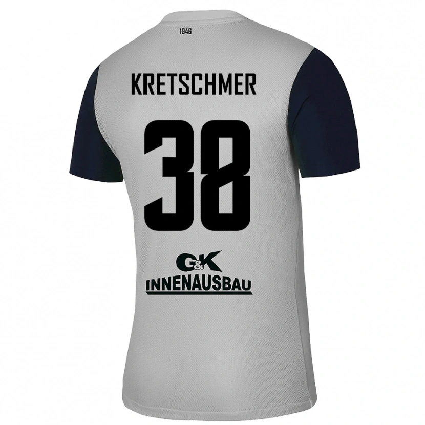 Danxen Uomo Theo Kretschmer #38 Maglia Gara Portiere Grigio Nero 2025/26 Maglietta