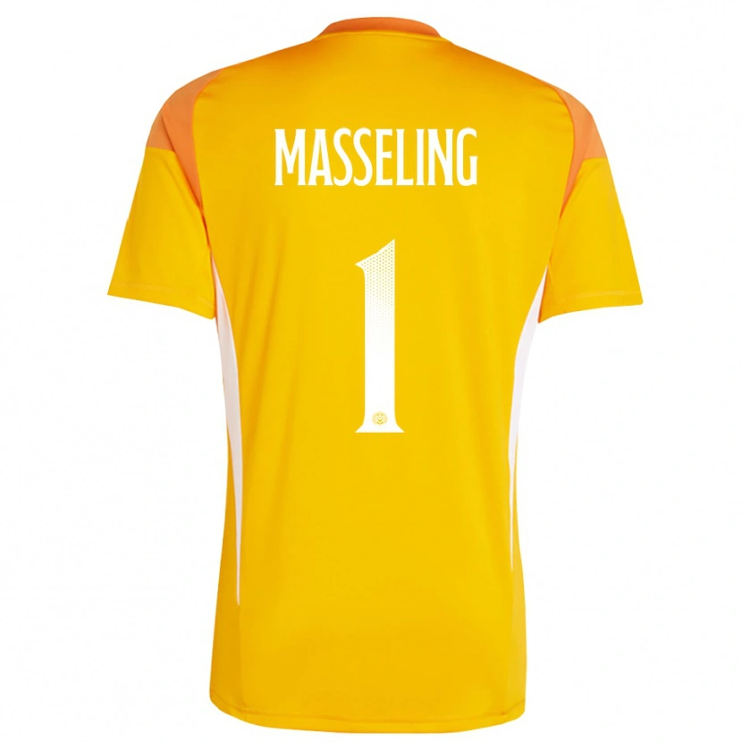 Danxen Uomo Jihan Masseling #1 Maglia Gara Portiere Bianco Arancio 2025/26 Maglietta