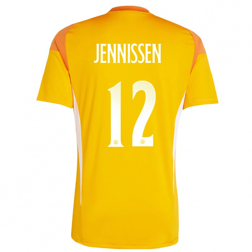 Danxen Uomo Laurenz Jennissen #12 Maglia Gara Portiere Bianco Arancio 2025/26 Maglietta