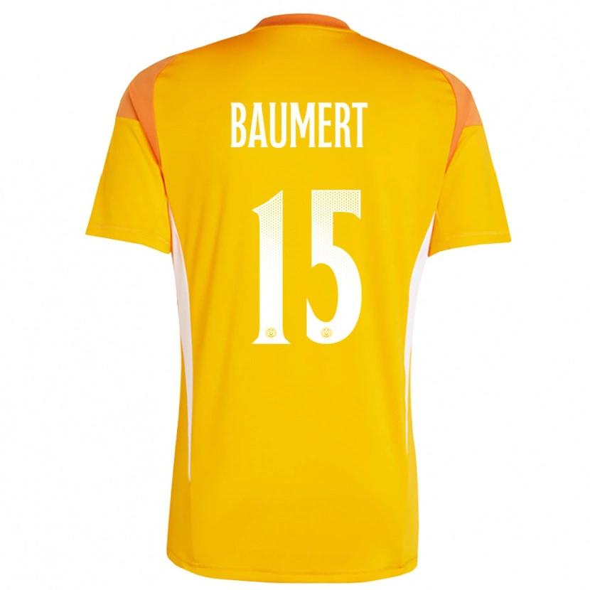 Danxen Uomo Moritz Baumert #15 Maglia Gara Portiere Bianco Arancio 2025/26 Maglietta