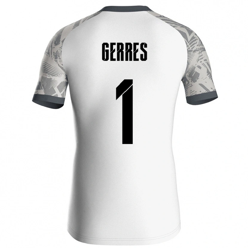 Danxen Uomo Romero Gerres #1 Maglia Gara Portiere Bianco Grigio 2025/26 Maglietta