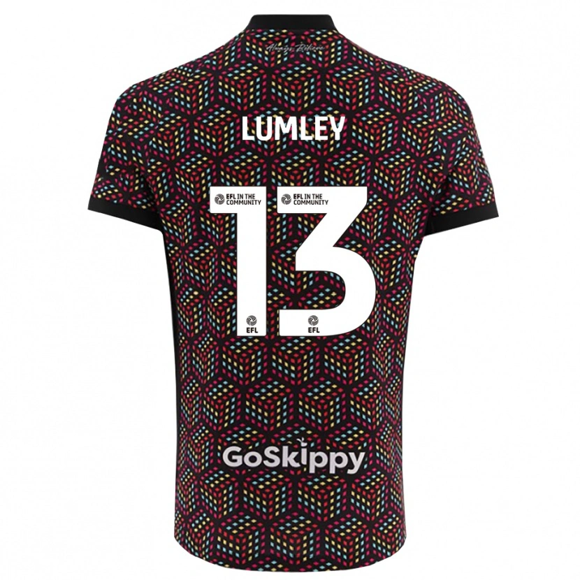 Danxen Uomo Joe Lumley #13 Maglia Gara Portiere Nero Bianco 2025/26 Maglietta