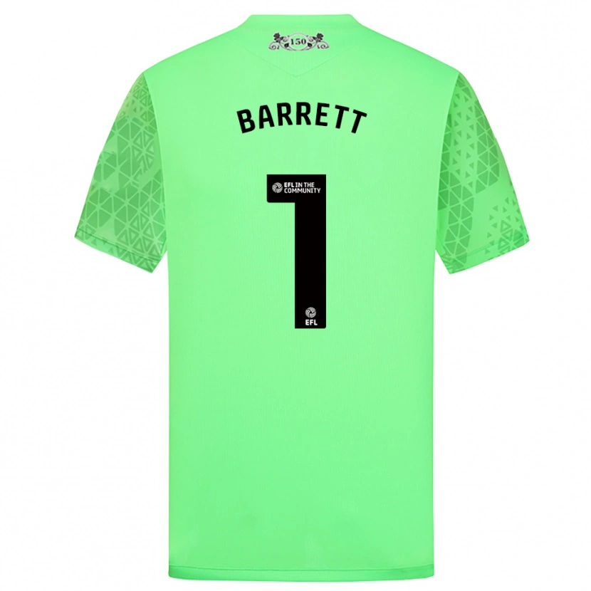 Danxen Uomo Jack Barrett #1 Maglia Gara Portiere Verde Fluo 2025/26 Maglietta