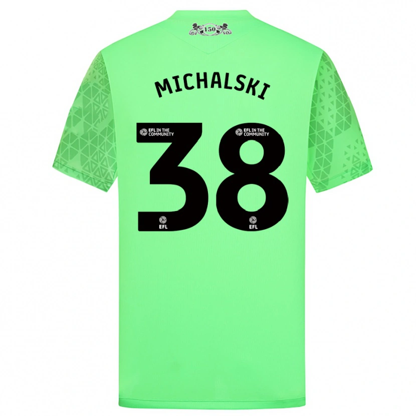 Danxen Uomo Nicholas Michalski #38 Maglia Gara Portiere Verde Fluo 2025/26 Maglietta