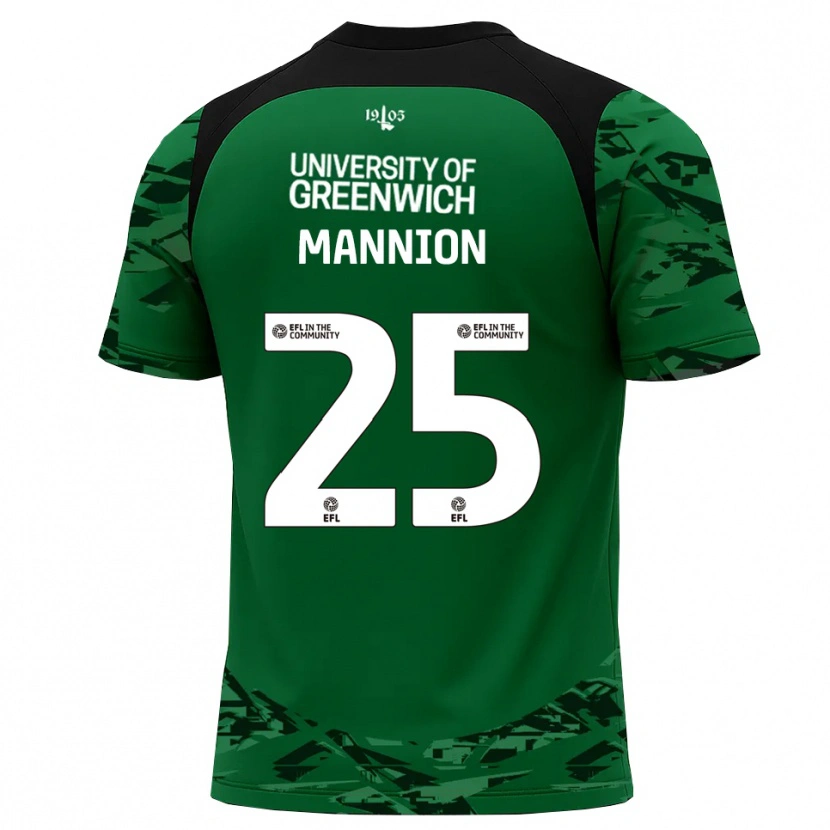 Danxen Uomo Will Mannion #25 Maglia Gara Portiere Verde Nero 2025/26 Maglietta