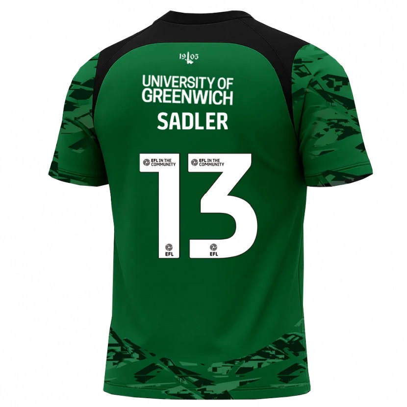 Danxen Uomo Jude Sadler #13 Maglia Gara Portiere Verde Nero 2025/26 Maglietta