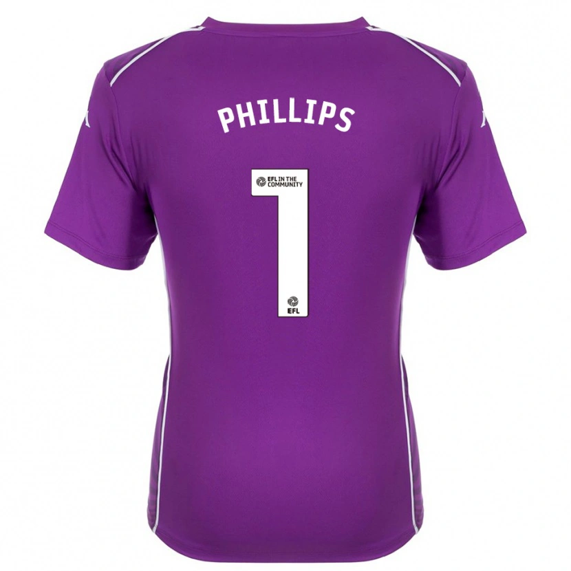 Danxen Uomo Dillon Phillips #1 Maglia Gara Portiere Viola Bianco 2025/26 Maglietta