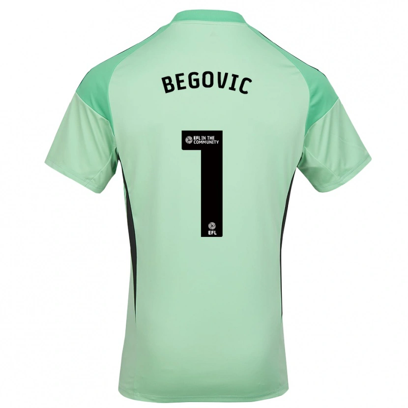 Danxen Uomo Asmir Begovic #1 Maglia Gara Portiere Verde Chiaro Nero 2025/26 Maglietta