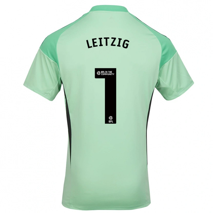 Danxen Uomo Janina Leitzig #1 Maglia Gara Portiere Verde Chiaro Nero 2025/26 Maglietta