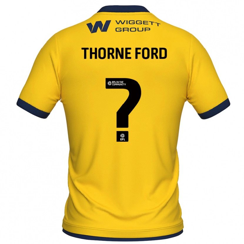Danxen Uomo Evie Thorne Ford #0 Maglia Gara Portiere Giallo Nero 2025/26 Maglietta