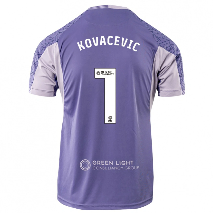 Danxen Uomo Vladan Kovačević #1 Maglia Gara Portiere Viola Chiaro 2025/26 Maglietta