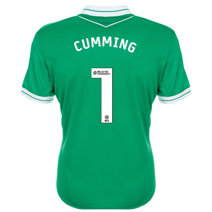 Danxen Uomo Jamie Cumming #1 Maglia Gara Portiere Verde Bianco 2025/26 Maglietta