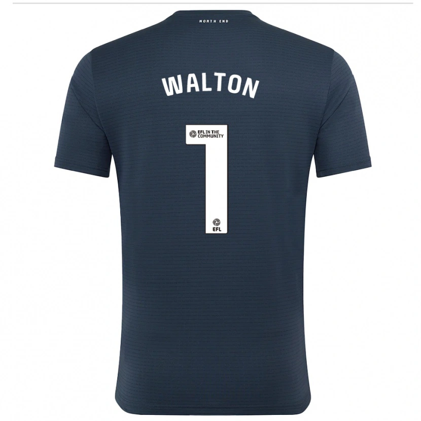 Danxen Uomo Jack Walton #1 Maglia Gara Portiere Nero Bianco 2025/26 Maglietta