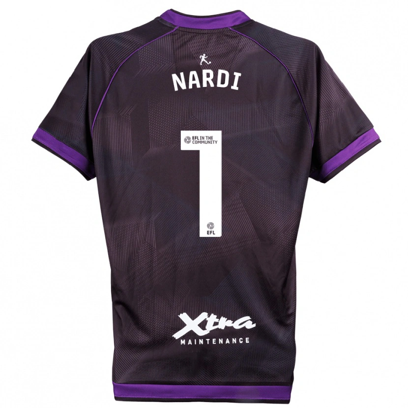 Danxen Uomo Paul Nardi #1 Maglia Gara Portiere Viola Bianco 2025/26 Maglietta