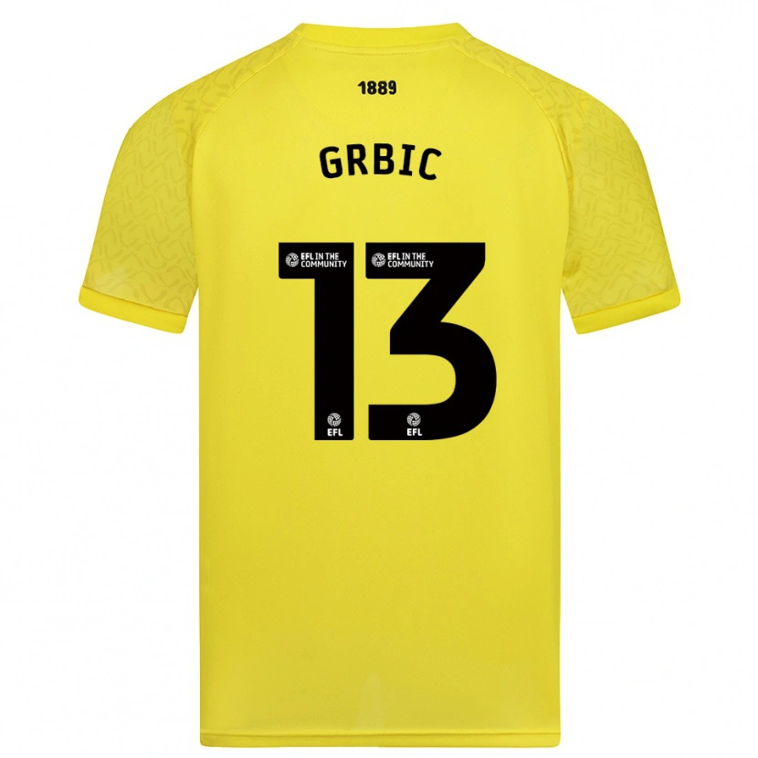 Danxen Uomo Ivo Grbic #13 Maglia Gara Portiere Nero Giallo 2025/26 Maglietta