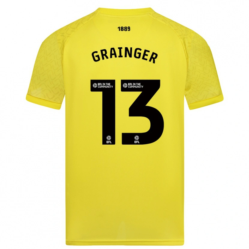 Danxen Uomo Benjamin Grainger #13 Maglia Gara Portiere Nero Giallo 2025/26 Maglietta