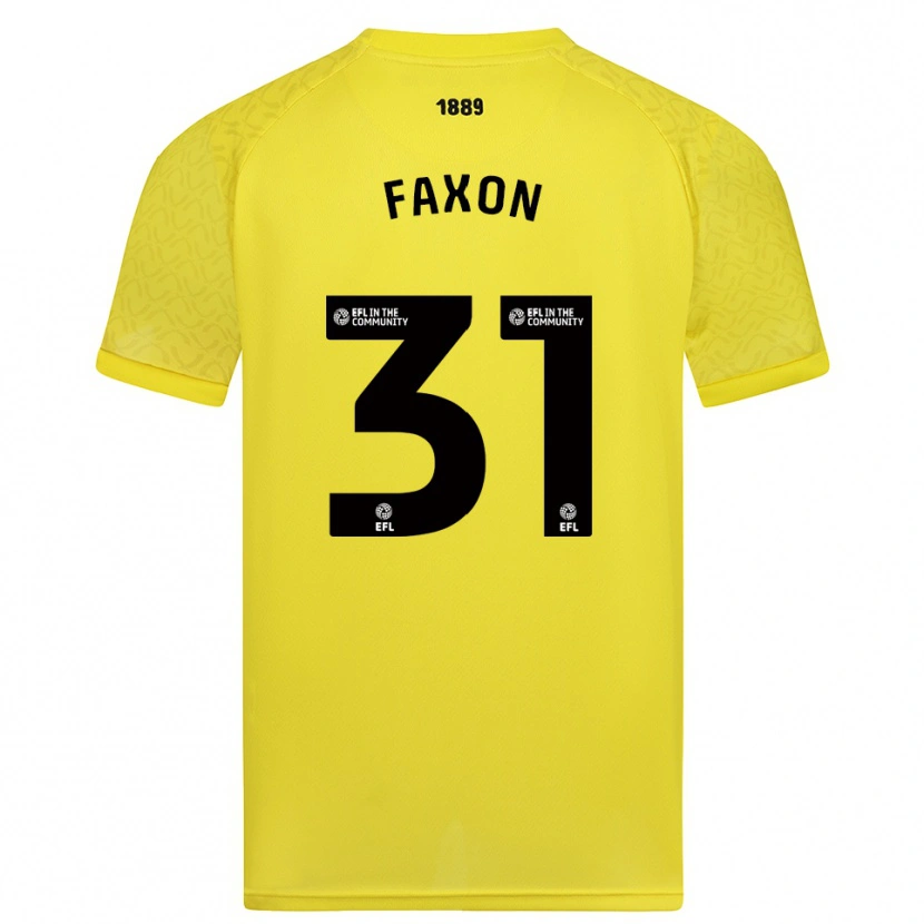 Danxen Uomo Luke Faxon #31 Maglia Gara Portiere Nero Giallo 2025/26 Maglietta