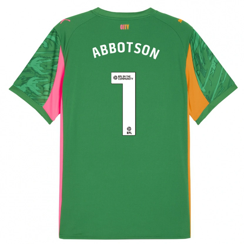Danxen Uomo Oscar Abbotson #1 Maglia Gara Portiere Verde Arancione 2025/26 Maglietta