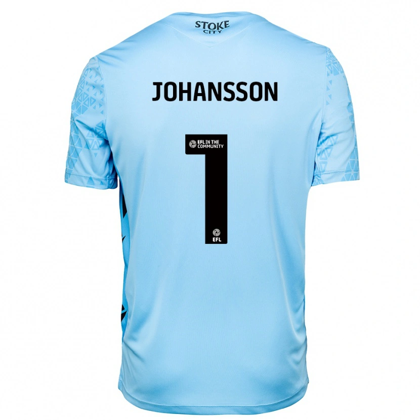 Danxen Uomo Viktor Johansson #1 Maglia Gara Portiere Azzurro Nero 2025/26 Maglietta