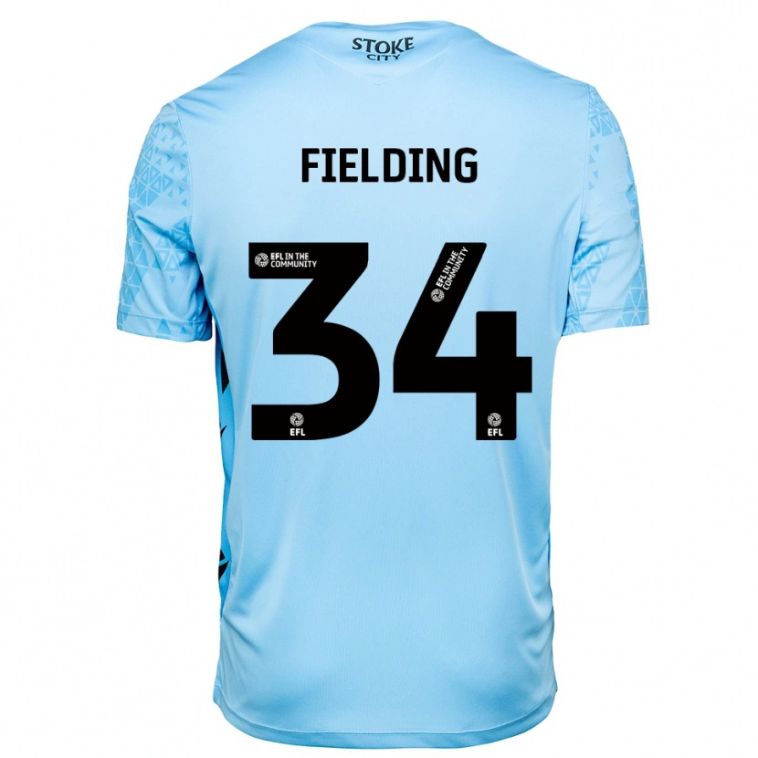 Danxen Uomo Frank Fielding #34 Maglia Gara Portiere Azzurro Nero 2025/26 Maglietta