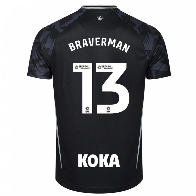 Danxen Uomo Zack Braverman #13 Maglia Gara Portiere Nero Blu 2025/26 Maglietta