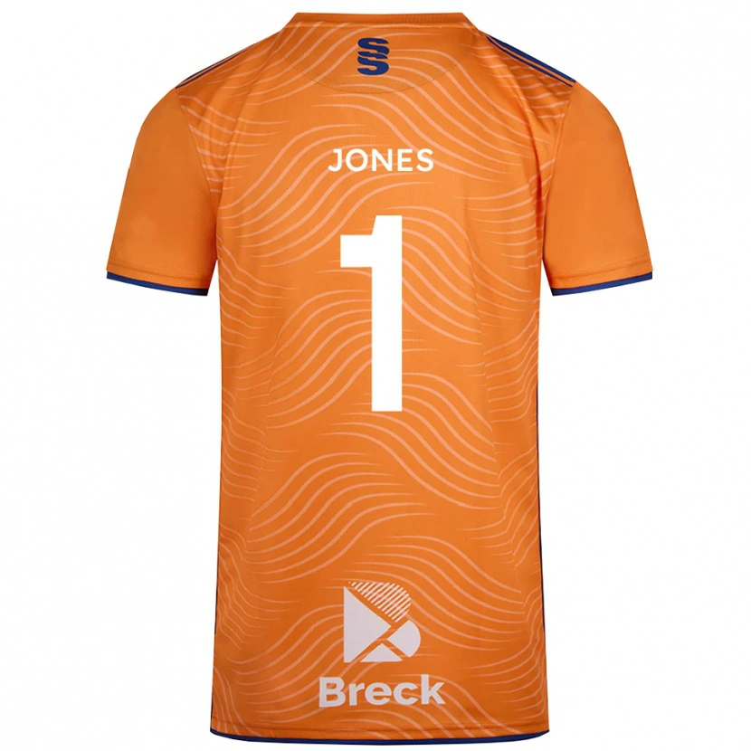 Danxen Uomo Zac Jones #1 Maglia Gara Portiere Nero Arancio 2025/26 Maglietta