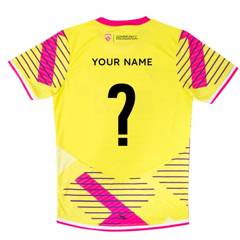 Danxen Uomo Morecambe FC Maglia Gara Portiere Giallo Rosa 2025/26 Maglietta
