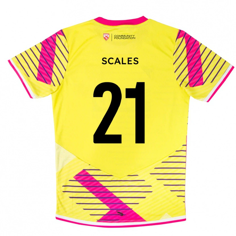 Danxen Uomo Alfie Scales #21 Maglia Gara Portiere Giallo Rosa 2025/26 Maglietta