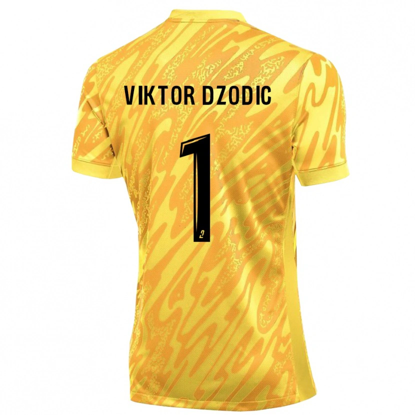 Danxen Uomo Viktor Dzodic #1 Maglia Gara Portiere Arancio Giallo 2025/26 Maglietta