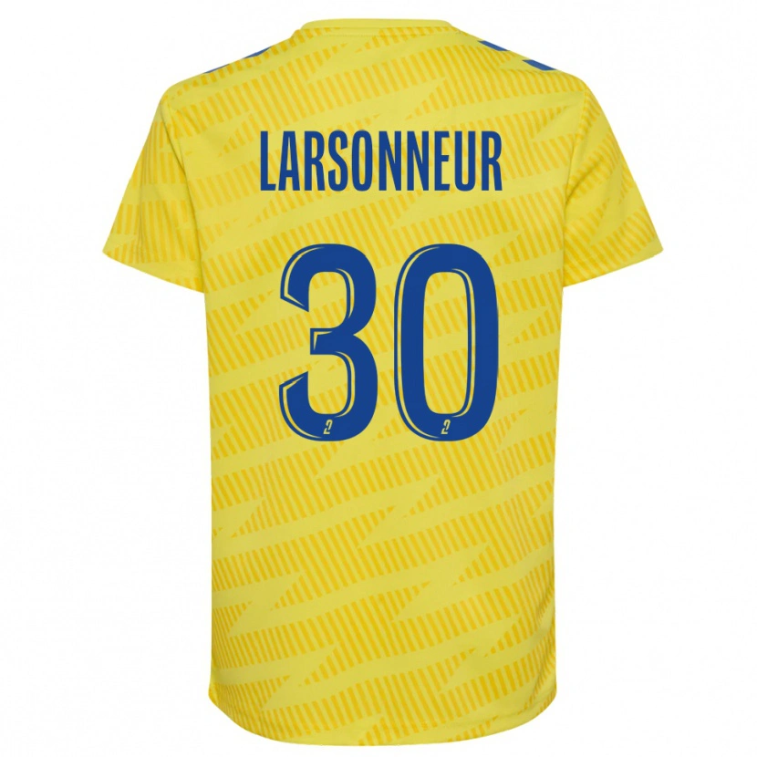 Danxen Uomo Gautier Larsonneur #30 Maglia Gara Portiere Blu Giallo 2025/26 Maglietta