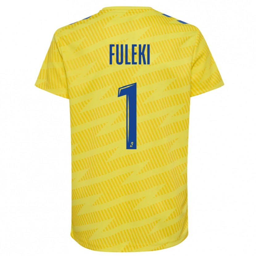 Danxen Uomo Rafael Fuleki #1 Maglia Gara Portiere Blu Giallo 2025/26 Maglietta